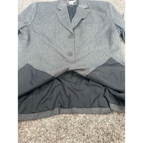 Vintage L.L. Bean Traveler Gray Blazer Jacket Women’s 20 Three Buttons Office - Picture 9 of 14